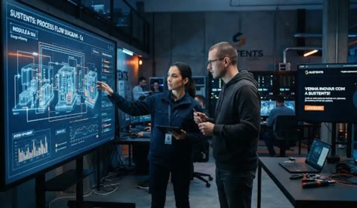 Industrial team in a technology environment